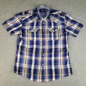 Ecko Unltd Plaid Button-Up Shirt 2XL – Short Sleeve Western Style